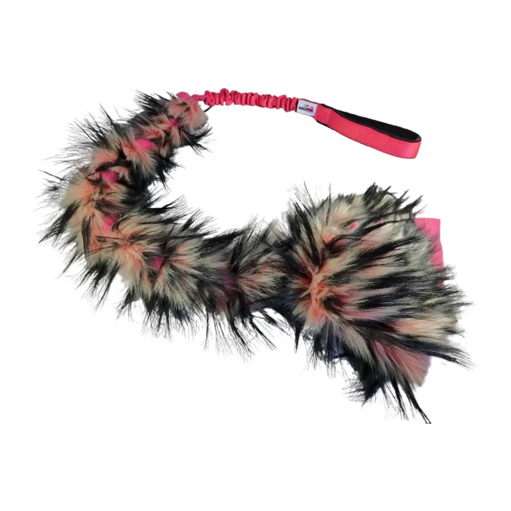 [F-FBR-04-0442-M] FluffyBraid (Roze-met-zwart)
